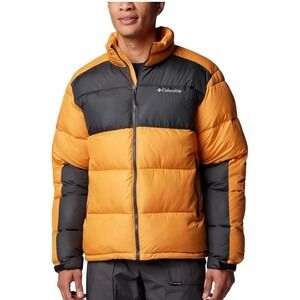Columbia Men's Size Large Pike Lake II Zip-Front Puffer Jacket Sunstone Yellow